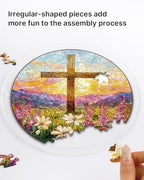 Acrylic Puzzles Suncatcher Window Hanging, 83 Pieces Garden of Holy Light Puzzle, Suncatcher for Doors Garden, Mother's Day Christmas Birthday Gifts for Women Men (L - 8.9 * 8.9 in) - Image 3