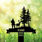 Personalized Hunter Grave Marker Deer Hunter Memorial Garden Stake 8-24 inch Hunter Dad Loss Gift, Hunter Memorial Gift Loss of Loved One (Deer Hunter) - Image 4