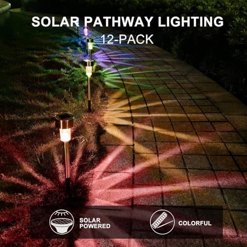 Solar Lights Outdoor Waterproof, Solar Garden Lights, Multicolor, 16Pack - Image 3