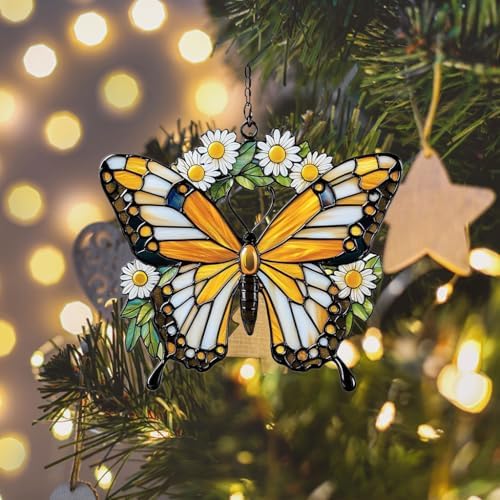 Daisy Butterfly Acrylic Suncatcher - Image 6