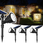 Halloween Solar Spot Lights Outdoor Ideal Decor for Landscape Cold White-4P by JSOT