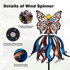 Kircust Extra-Large Tulip Solar Wind Spinner for Outdoor - Image 5