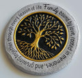 VEOJEIN Family Tree Garden Stepping Stone, 9.45 Inch Round, Gold Tree of Life Design, Weather-Resistant Outdoor Decor by VEOJEIN