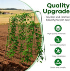 Cucumber Trellis for Raised Bed with Plastic Coated Steel Pipe-63"*50",Grn - Image 3