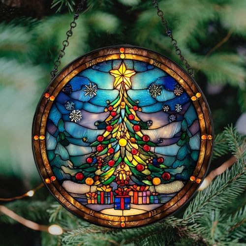 Christmas Tree Presents Star Acrylic Suncatcher - Image 4