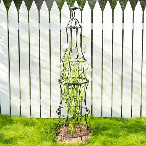 42" Obelisk Trellis for Climbing Plants, Durable Outdoor Support - Image 3
