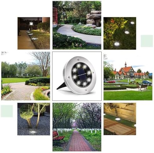 INCX Solar Lights Outdoor Waterproof, Cold White, 16 Pack Ground Lights - Image 6
