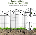 Decorative Garden Fence 40in x 36ft, 16 Pack Flat Metal Garden Border Fence, Rustproof Powder Coating, No-Dig Installation with Triangular Stakes, Flexible Design for Flower Beds, Paths, Yards - Image 6