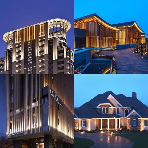 Outdoor Spot Lights - Long Distance Floodlight, 10W Rotating Narrow Spotlight Led Beam Light, IP65 Waterproof Wall Washer, Outdoor Architectural Wall Lamp LED Landscape Lighting(Yellow,A-(AC85-265V)) - Image 7