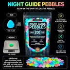 Rainbow Glow in The Dark Pebbles, Luminous Resin Stones for Outdoor Garden Walkway, Aquarium Decor, Fish Tank, Landscape Lighting, Waterproof & Non-Toxic – Long Lasting Glow Up to 5 Hours (1000pcs) - Image 6
