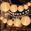 Outdoor Solar String Lantern Lights 30.7FT,Outdoor IP44 Waterproof 20 Lantern Added 1 Lantern Lights,8 Modes Solar Type-C Powered Patio Lights for Backyard Garden Cafe Bistro Party Decor by Unknown
