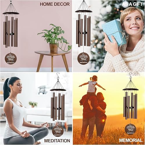 Retirement Wind Chimes, 32" Copper Aluminum, Modern Style, Adjustable, Outdoor Use - Image 3