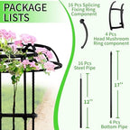 2-Pack 65-Inch Garden Trellis for Climbing Plants,Heavy-Duty Metal Obelisk with Mushroom Top,Stable Support for Potted Clematis,Tomato,Cucumber,Rose,Pea & Vine - Image 3