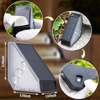 ROSHWEY Solar Stair Lights Outdoor Waterproof, 12 Pack Solar Powered Step Lights for Outside, Triangle Deck Step Light, Outdoor Decor Lighting for Front Porch, Backyard, Patio, Cool White - Image 5