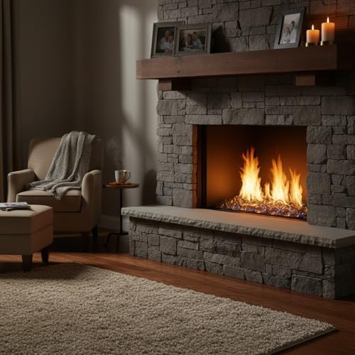Mr. Fireglass 10 Pounds Diamond Fire Glass, 1 inch High Luster Reflective Fire Pit Glass Rocks for Propane & Natural Gas Fire Pits Fireplace & Lanscape, Crystal Ice (Pack of 3) - Image 4