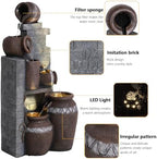 TITIMO 39.3" Outdoor Water Fountain and Waterfalls, 5 Tiers Garden Fountain - Image 4