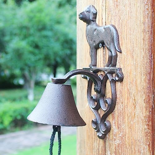 Cast Iron Decorative Door Bell, Vintage Dinner Bell, Decoration Cast Iron Hanging Bells for Door, Outdoor Indoor Wall Mounted Home Decor Doorbell for Home, School or Church - Image 3