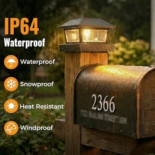 btfarm 30 Pack Fairy Lights Battery Operated [3 Modes] and 8 Pack 4x4 Solar Post Cap Lights with Edison LED Bulb Waterproof for Christmas Mason Jars Porch Patio Yard, Warm White - Image 6
