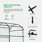 VIVOSUN 7Ft. Arch Trellis for Climbing Plants, 7 x 6 x 7ft Tall Metal Tunnel Trellis, Lightweight Metal Plant Support Archway with Nylon Netting for Climbing Vine, Vegetables, Fruits, Flowers, Black - Image 4