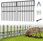ULIOK 30 Panels Garden Fence Animal Barrier, Animal Barrier Fences No Dig Fence, 42.5ft(L) x 13in(H) Dog Fencing Rabbit Fences, 1.5in Spike Spacing Rustproof Metal Fences Border for Outdoor Yard by ULIOK