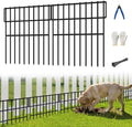 ULIOK 46 Panels Animal Barrier Fence, Garden Fence Animal Barrier, No Dig Fencing, 65.2ft(L) x 13in(H) Dog Fencing Rabbit Fences, 1.5in Spike Spacing Rustproof Metal Fences Border for Outdoor Yard by ULIOK