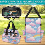 Cute Garden Tool Bag Organizer Heavy Duty Clouds Rainbow Gardening Tote Bag with 10 Pockets for Women Men Gardening Gifts - Image 5