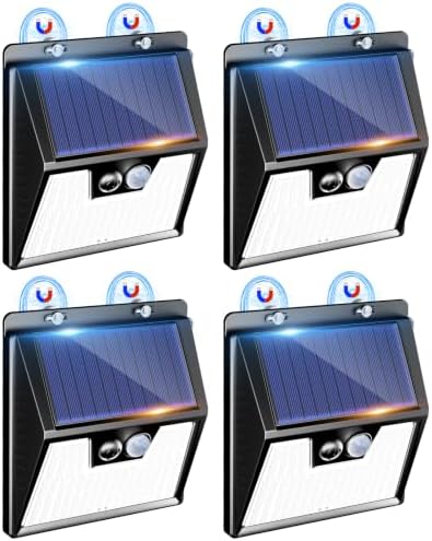 Peasur 176 LED Magnetic Solar Lights Outdoor Waterproof with Motion Sensor by Peasur