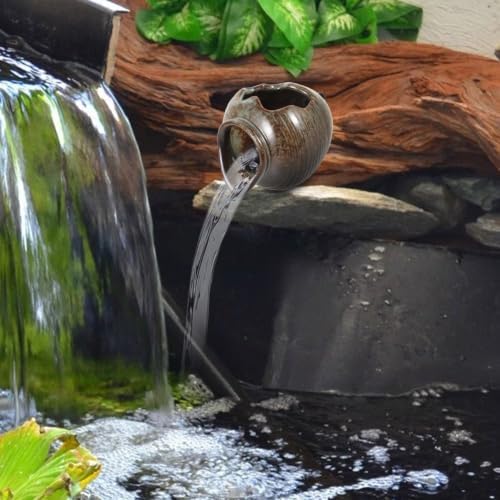 Milisten Outdoor Water Fountain Kit Ceramic Jar Ornaments Water Features for Patio Backyard Garden Balcony Filtration System - Image 5