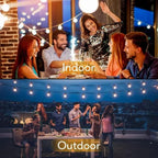 50FT Outdoor String Lights Waterproof, Bright 2700K LED Patio Lights String with 27 G40 Shatterproof Globe Bulbs, Connectable Edison String Lights for Outside, Garden, Balcony, Porch - Image 2