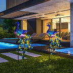 DREAMSOUL Peacock Solar Lights Outdoor, Waterproof Decorative Stake - Image 5