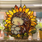 Cute Sleeping Hedgehog Acrylic Suncatcher - Image 4
