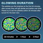 PoYang 2000pcs Glow in The Dark Rocks Outdoor Decor, Multicolor, 2.4lbs/Bag - Image 5