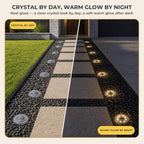 Real Glass Solar Ground Lights, Stake or Wall Mount 2-in-1, 4 Pack - Image 4