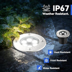 JESLED 12 Pack Low Voltage Landscape Lights, 6000K LED Well Lights - Image 3