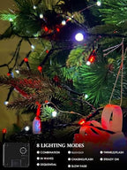 Solar Christmas Lights Outdoor 4 Pack 132FT 400 LED String Lights Red White - Image 2
