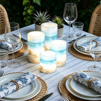 LED Flameless Candles with Remote Timer, Beach Seashell Starfish - Image 5