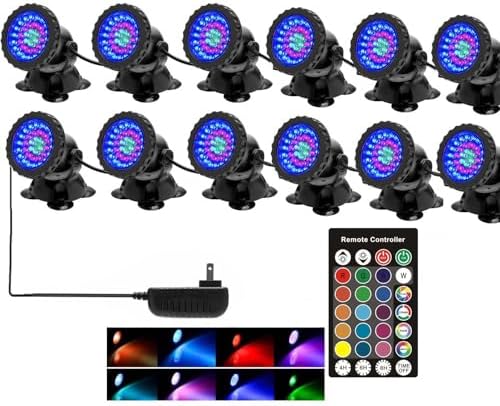 SHOYO Pond Lights Colored Underwater Fountain Lights (12 Lights) by SHOYO