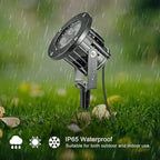 OurLeeme Landscape Lighting - 120V 8W RGB Colored Halloween Spotlight, LED Spotlights Outdoor Waterproof Yard Stake Landscape Spotlights, Christmas Spot Lights Outdoor for House Tree (6PCS) - Image 4