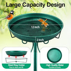 Daoeny 35In Metal Bird Bath for Outside, Vintage Freestanding Birdbaths & Birdfeeder, Bird Baths Feeder Bowl for Outdoors Garden Patio Yard Lawn Decor, Upgraded 5-Pronged Base (Green) - Image 2