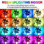 RGBW 8W LED Spotlight with Remote, 16 Color Changing Landscape Lighting for Outdoor Indoor, 120V Plug-in & 6FT Cord, Spotlight Flag Light for Garden Tree (2) - Image 4