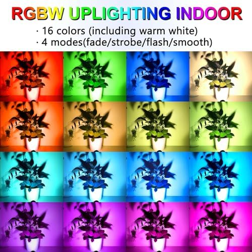 RGBW 8W LED Spotlight with Remote, 16 Color Changing Landscape Lighting for Outdoor Indoor, 120V Plug-in & 6FT Cord, Spotlight Flag Light for Garden Tree (2) - Image 4