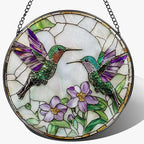 8″ Hummingbird Stained Glass Suncatcher, Stained Glass Window Hanging & Ornament, Window Decor, Holiday & Christmas Ornaments | Hummingbird Gifts, Gifts Ideas by Unknown