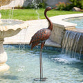 chisheen Outdoor Garden Crane Statues and Sculptures Metal Yard Art Statue for Garden Decoration Large Size by Chisheen