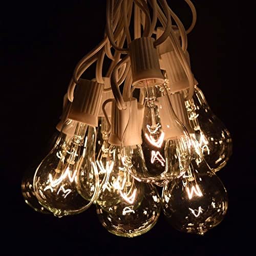Vintage Edison Outdoor String Lights (PS50 Clear - White Wire, 50 ft) - Image 2