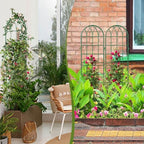 4 Pack Metal Garden Trellis for Climbing Plants, Green - Image 5