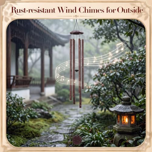 Marsui 67" Extra Large Wind Chime for Outside Deep Tone with 6 Tubes - Image 6