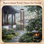 Marsui 67" Extra Large Wind Chime for Outside Deep Tone with 6 Tubes - Image 6