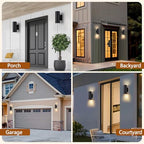 4 Pack Outdoor Sconce Lights for House, Modern Exterior - Image 3