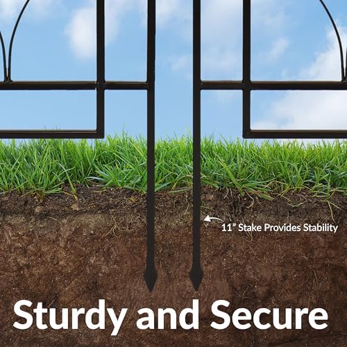 Sunnydaze 60" Black Metal Garden Trellis for Climbing Plants, 2-Pack - Image 4