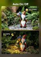 Brightown Solar Garden Gnomes Outdoor Statue with 36 LED Lights - Image 3